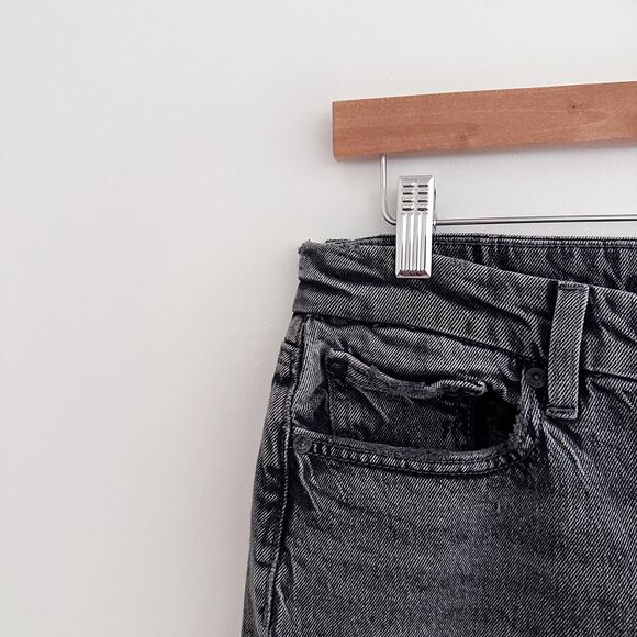 American Eagle Curvy Straight Black Wash Jeans Vintage Inspired Denim Size 10 - Picture 3 of 8